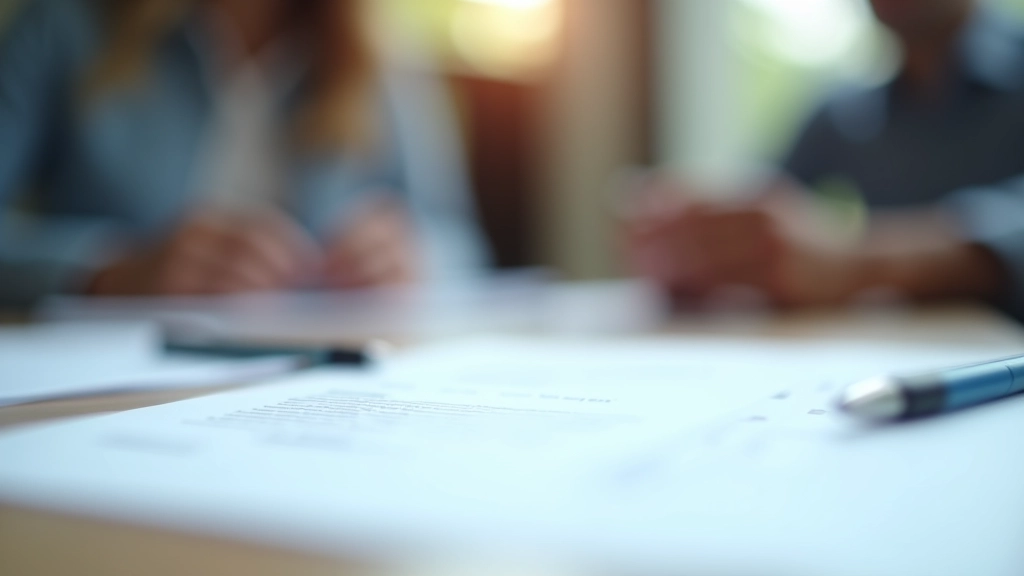 Mortgage application form with two signatures and property details visible